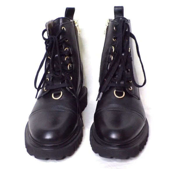 🆕 ALL SAINTS Lydia Ankle Moto Combat Boot 8 Black - Picture 7 of 14